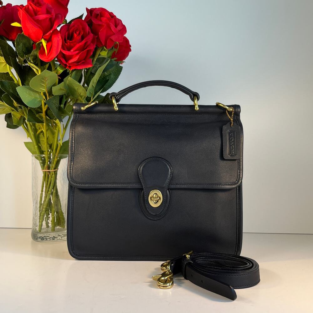 Vintage Coach Willis Bag 9927 Navy Blue 2005